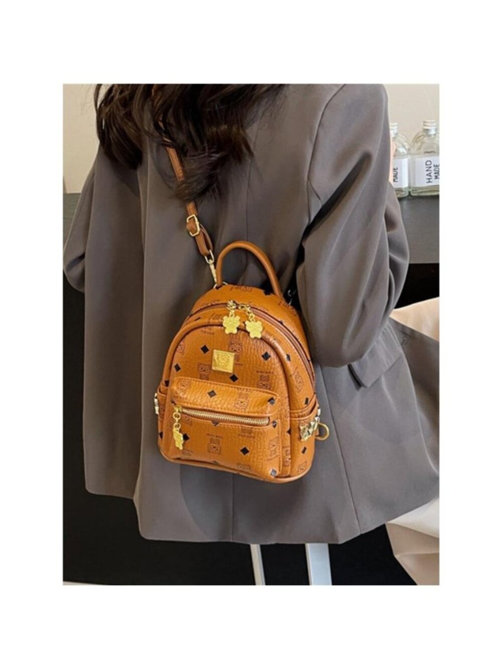 Patterned Mini Backpack Bag - Picture 6 of 6